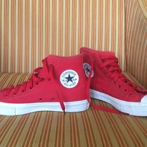 Red converse Chuck Taylor IIs